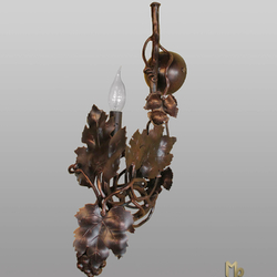 A wrought iron side lamp - vine