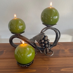 Hand-forged GRAPE candlestick designed and manufactured by UKOVMI