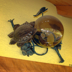 A wrought iron light Sunflower